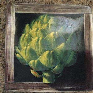 Jay Mercado certified international ceramic plate artichoke square 10"